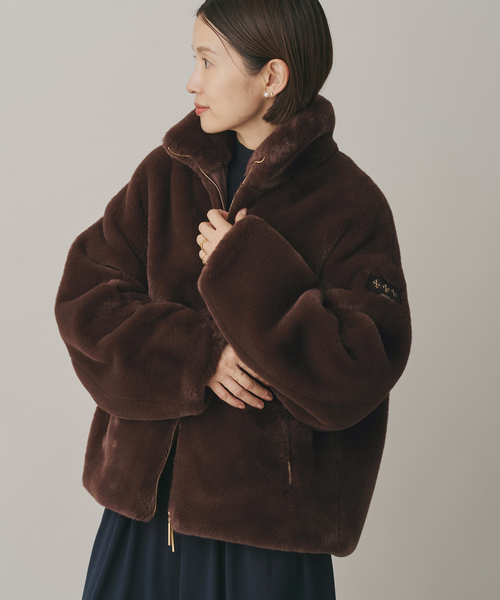 TATRAS タトラス　BARBRA ファーブルゾン　バルブラ　ブラウン　新品 追加》TATRAS/タトラス BARBRA バルブラ ファーブルゾン（ブルゾン