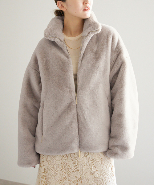 IENA(イエナ)の「《追加》TATRAS/タトラス BARBRA バルブラ ファーブルゾン(ブルゾン・レディース・ブラウン/ベージュ・1)」の5枚目の写真