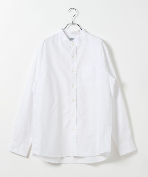 GLOBAL WORK（グローバルワーク）の「イージーケアオックス/バンドシャツ/523839（シャツ/ブラウス・メンズ・オフホワイト・XL/L/M/S）」の2枚目の写真