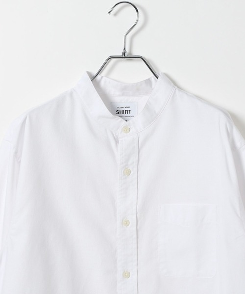 GLOBAL WORK（グローバルワーク）の「イージーケアオックス/バンドシャツ/523839（シャツ/ブラウス・メンズ・オフホワイト・XL/L/M/S）」の3枚目の写真