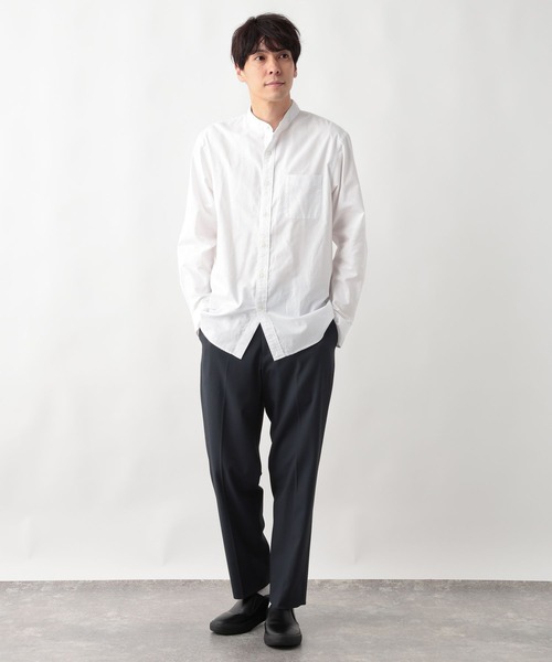 GLOBAL WORK（グローバルワーク）の「イージーケアオックス/バンドシャツ/523839（シャツ/ブラウス・メンズ・オフホワイト・XL/L/M/S）」の11枚目の写真