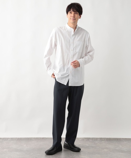 GLOBAL WORK（グローバルワーク）の「イージーケアオックス/バンドシャツ/523839（シャツ/ブラウス・メンズ・オフホワイト・XL/L/M/S）」の12枚目の写真