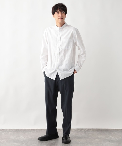 GLOBAL WORK（グローバルワーク）の「イージーケアオックス/バンドシャツ/523839（シャツ/ブラウス・メンズ・オフホワイト・XL/L/M/S）」の13枚目の写真