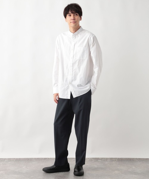 GLOBAL WORK（グローバルワーク）の「イージーケアオックス/バンドシャツ/523839（シャツ/ブラウス・メンズ・オフホワイト・XL/L/M/S）」の14枚目の写真