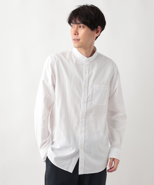 GLOBAL WORK（グローバルワーク）の「イージーケアオックス/バンドシャツ/523839（シャツ/ブラウス・メンズ・オフホワイト・XL/L/M/S）」の18枚目の写真