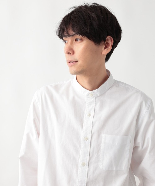 GLOBAL WORK（グローバルワーク）の「イージーケアオックス/バンドシャツ/523839（シャツ/ブラウス・メンズ・オフホワイト・XL/L/M/S）」の19枚目の写真
