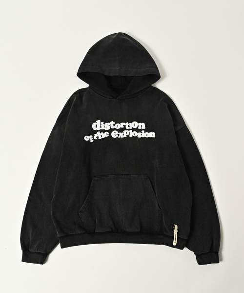 ADAM PATEK(アダムパテック)の「【ADAMPATEK/アダムパテック】distortion pullover hoodie ロゴパーカー(パーカー・メンズ・ブラック/グレー・1/2)」の7枚目の写真