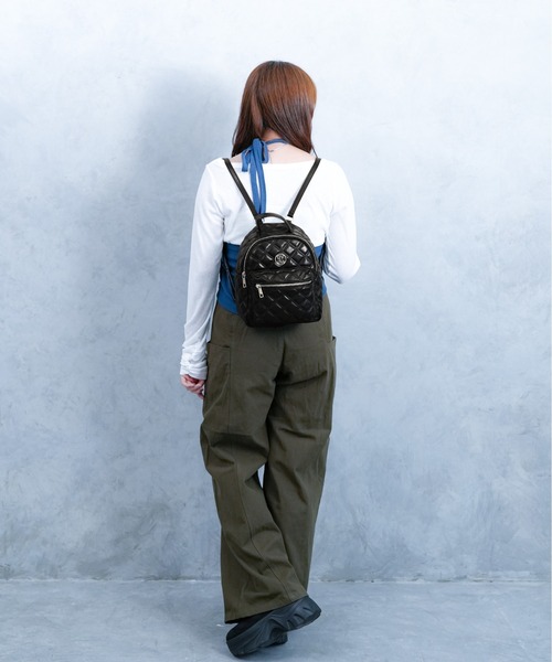 GYDA(ジェイダ)の「【GYDA/ジェイダ】 DOUBLE QUILTING SERIES ミニリュック(バックパック/リュック・レディース・ブラック/アイボリー/レッド・FREE)」の8枚目の写真