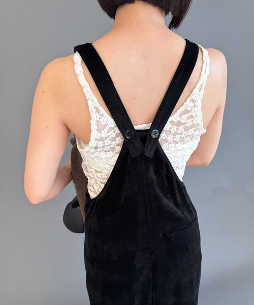 edit for lulu ベロア オールインワン サロペット ベルベットオールインワン（サロペット／オーバーオール）｜EDIT