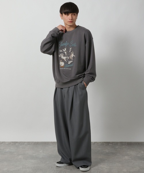 LAKOLE（ラコレ）の「キャット裏毛プルオーバー / 594025（スウェット・メンズ・ネイビー/ボルドー/ブラック/グレー・LARGE/MEDIUM）」の5枚目の写真