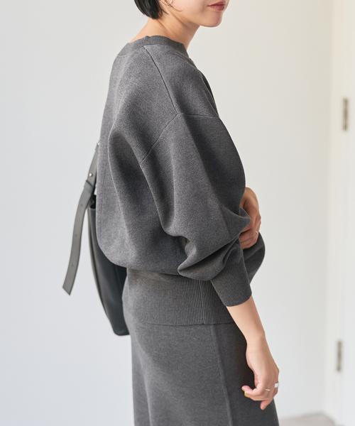 セール】《一部店舗+WEB限定》スウェットライクハーフジップニットプル