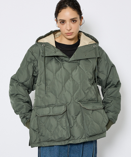 TAION（タイオン）の「【TAION / タイオン】ミリタリー ダウンフーディー/ダウン/プルオーバー/ユニセックス【WEB限定】（ミリタリージャケット・メンズ・ブラック/ブルー系その他2/カーキ/ブルー系その他・M/L/XL）」の3枚目の写真