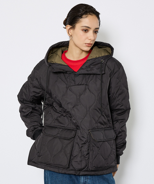 TAION（タイオン）の「【TAION / タイオン】ミリタリー ダウンフーディー/ダウン/プルオーバー/ユニセックス【WEB限定】（ミリタリージャケット・メンズ・ブラック/ブルー系その他2/カーキ/ブルー系その他・M/L/XL）」の2枚目の写真