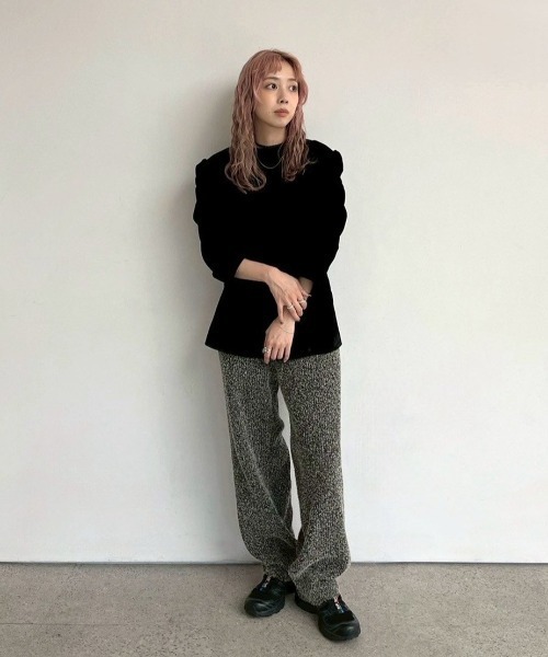 anuke アンヌーク Gather Velour Blouse anuke（アンヌーク）の「Gather Velour Blouse（シャツ/ブラウス