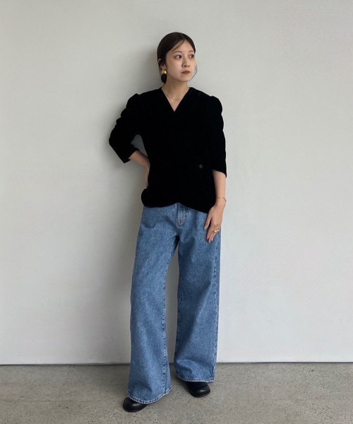 タグ＆封筒付き anuke アンヌーク Gather Velour Blouse anuke（アンヌーク）の「Gather Velour Blouse（シャツ/ブラウス