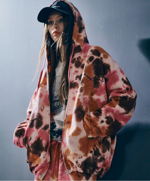 RNA（アールエヌエー）の「M2338 エフェクトダイZip UPパーカー（パーカー・レディース・ピンク/ブルー・MEDIUM）」の2枚目の写真