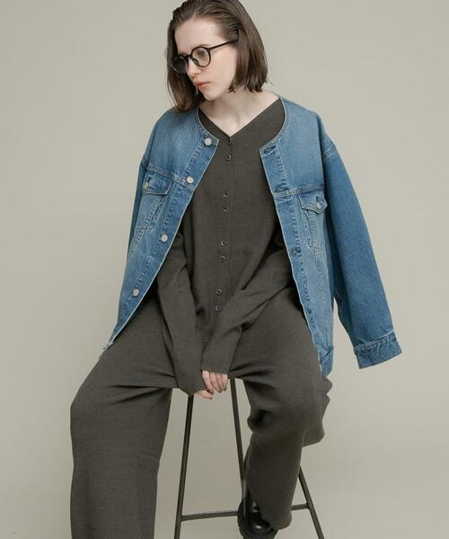 URBAN RESEARCH Sonny Label（アーバンリサーチサニーレーベル）の「ニットオールインワン（その他パンツ・レディース・チャコールグレー/ベージュ・36/38）」の2枚目の写真