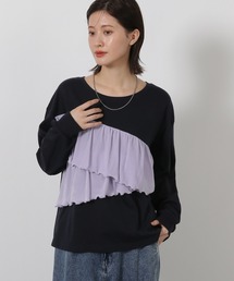 LAKOLE | ベロアドッキング長袖 / 594731(Tシャツ/カットソー)