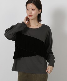 LAKOLE | ベロアドッキング長袖 / 594731(Tシャツ/カットソー)