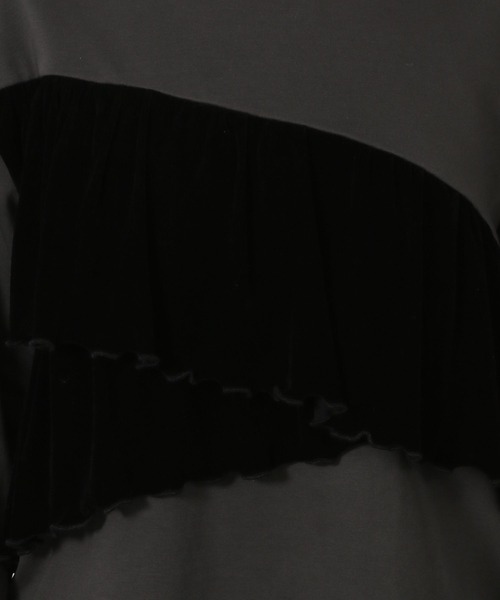 LAKOLE（ラコレ）の「ベロアドッキング長袖 / 594731（Tシャツ/カットソー・レディース・チャコール/ネイビー/アイボリー・FREE）」の19枚目の写真