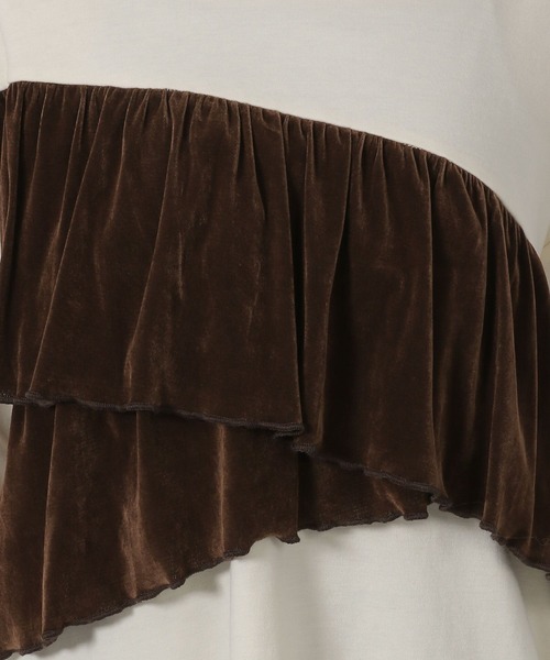 LAKOLE（ラコレ）の「ベロアドッキング長袖 / 594731（Tシャツ/カットソー・レディース・チャコール/ネイビー/アイボリー・FREE）」の20枚目の写真