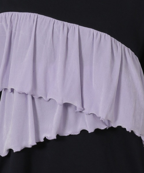 LAKOLE（ラコレ）の「ベロアドッキング長袖 / 594731（Tシャツ/カットソー・レディース・チャコール/ネイビー/アイボリー・FREE）」の21枚目の写真