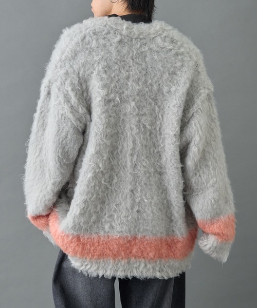 COLONY 2139(コロニートゥーワンスリーナイン)の「シャギーモヘアラインカーディガン(カーディガン/ボレロ・メンズ・オレンジ/ブラック/グレー・MEDIUM/LARGE)」の10枚目の写真