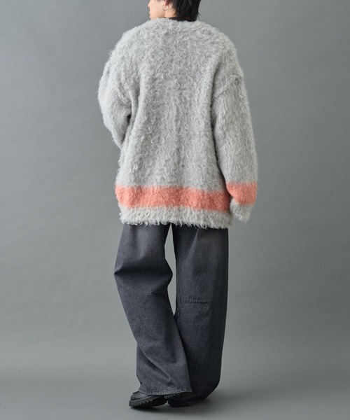 COLONY 2139(コロニートゥーワンスリーナイン)の「シャギーモヘアラインカーディガン(カーディガン/ボレロ・メンズ・オレンジ/ブラック/グレー・MEDIUM/LARGE)」の22枚目の写真
