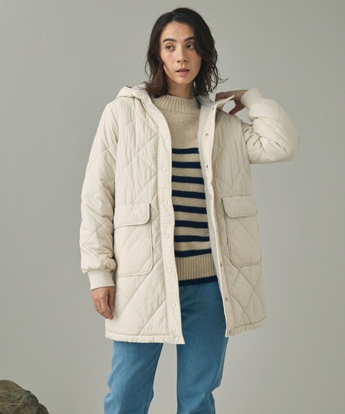 AIGLE(エーグル)の「ウールブレンド ボーダーニットモックネックセーター(ニット/セーター・レディース・オフホワイト/レッド・M/L/S/XS)」の21枚目の写真
