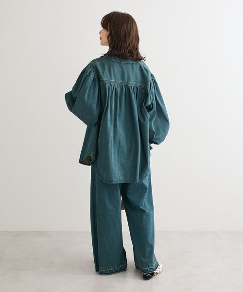 Sugar spoon（シュガースプーン）の「・SUGAR SPOON ボリュームスリーブデニムシャツ（シャツ/ブラウス・レディース・グリーン/インディゴブルー/ボルドー/ブラック・FREE）」の21枚目の写真