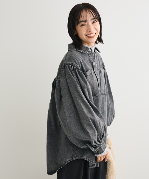 セール】・SUGAR SPOON ボリュームスリーブデニムシャツ（シャツ