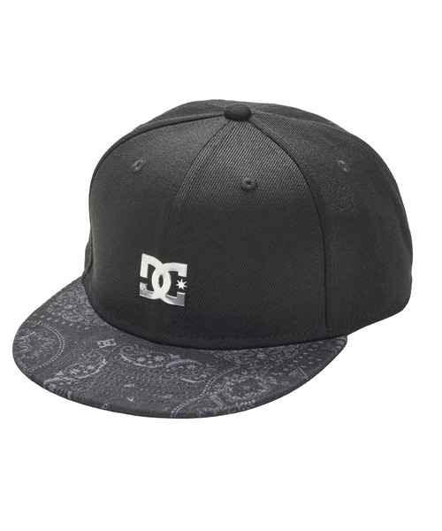 DC SHOES(ディーシーシューズ)の「25 KD PRINTVISOR SNA/DCキッズバイザー総柄キャップ(帽子)(キャップ・キッズ・ブラック系その他2/ブラック×ブラック・FREE)」の1枚目の写真