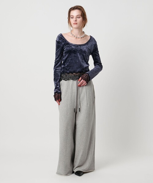 セール】＜ASTRAET＞ウラケ ワイド トラックパンツ（スウェットパンツ