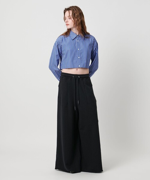 ASTRAET（アストラット）の「＜ASTRAET＞ウラケ ワイド トラックパンツ（スウェットパンツ・レディース・ライトグレー/ブラック・0/1）」の9枚目の写真