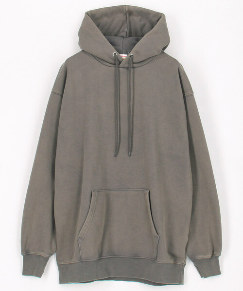 FREAK'S STORE（フリークスストア）の「HEAVY WEIGHT PIGMENT HOODIE 13oz/ヘビーウェイト ピグメント加工 フーディー/13オンス/リラックスフィット（パーカー・メンズ・チャコールグレー/ワインレッド/オリーブ/ブラウン・MEDIUM/LARGE/SMALL）」の2枚目の写真