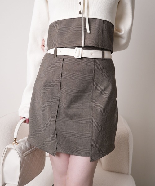 セール】インナーショーパン付チェックスカート（スカート