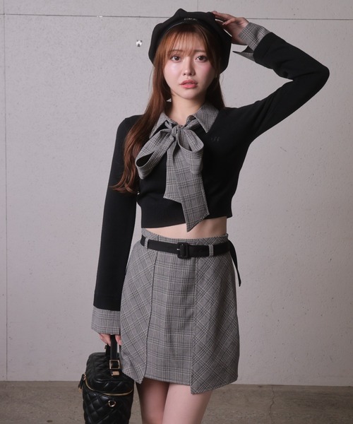 LIPSERVICE リップサービス コルセットチェックトップス LIP SERVICE