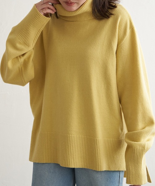 セール】ワイドタートルネックニットプルオーバー（ニット/セーター