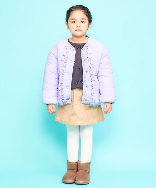 apres les cours（アプレレクール）の「【WEB限定/ジュニア対応】ファーリバーシブルアウター（テーラードジャケット・キッズ・ピンク/その他3/ラベンダー・80/90/100/110/120/130/140）」の20枚目の写真