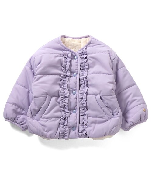 apres les cours（アプレレクール）の「【WEB限定/ジュニア対応】ファーリバーシブルアウター（テーラードジャケット・キッズ・ピンク/その他3/ラベンダー・80/90/100/110/120/130/140）」の12枚目の写真