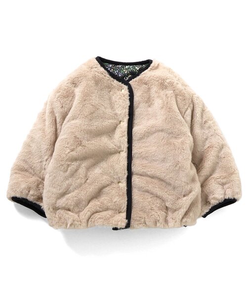 apres les cours（アプレレクール）の「【WEB限定/ジュニア対応】ファーリバーシブルアウター（テーラードジャケット・キッズ・ピンク/その他3/ラベンダー・80/90/100/110/120/130/140）」の15枚目の写真