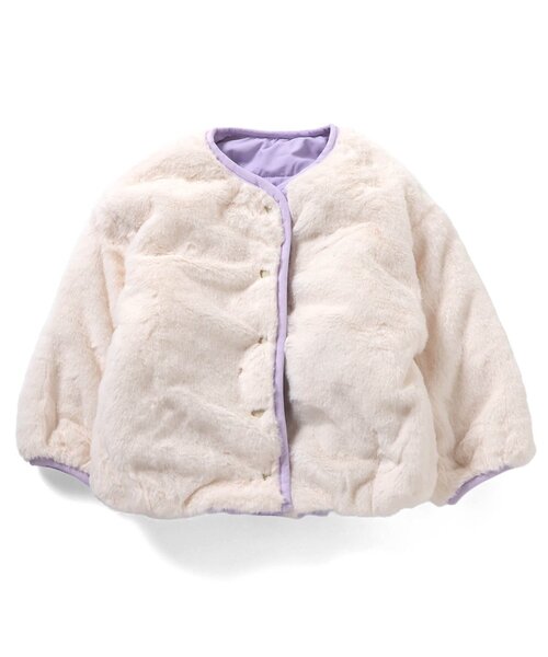 apres les cours（アプレレクール）の「【WEB限定/ジュニア対応】ファーリバーシブルアウター（テーラードジャケット・キッズ・ピンク/その他3/ラベンダー・80/90/100/110/120/130/140）」の16枚目の写真