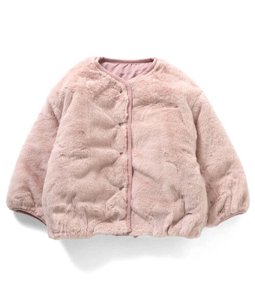 apres les cours（アプレレクール）の「【WEB限定/ジュニア対応】ファーリバーシブルアウター（テーラードジャケット・キッズ・ピンク/その他3/ラベンダー・80/90/100/110/120/130/140）」の17枚目の写真