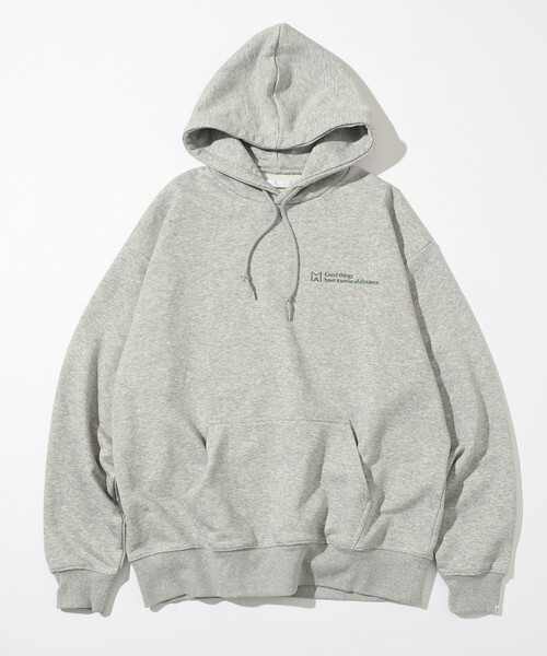 Firsthand（ファーストハンド）の「MA Firsthand/マ ファーストハンド MA ベーシックロゴ刺繍 プルオーバーフーディ / 裏毛 / リラックスフィット（パーカー・メンズ・オリーブ/ブラック/グレー/オフホワイト・MEDIUM/LARGE）」の8枚目の写真