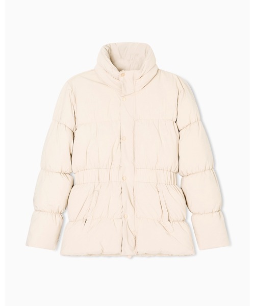 EMPORIO ARMANI EA7(エンポリオアルマーニイーエーセブン)の「<オンライン限定>【エンポリオ アルマーニ EA7】Logo Series パデッドジャケット ナイロン(ダウンジャケット/コート・レディース・ベージュ・X-SMALL/SMALL/MEDIUM/LARGE)」の2枚目の写真