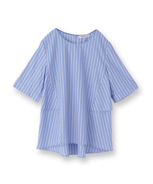 INDIVI（インディヴィ）の「【UVケア】バックデザインブラウス（シャツ/ブラウス・レディース・ブルー系7/ブラック/ホワイト/グレー系2・38/13/36）」の5枚目の写真