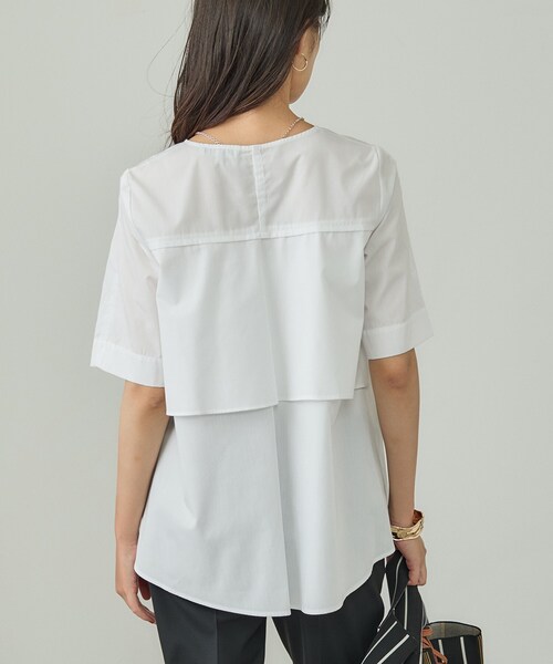 INDIVI（インディヴィ）の「【UVケア】バックデザインブラウス（シャツ/ブラウス・レディース・ブルー系7/ブラック/ホワイト/グレー系2・38/13/36）」の7枚目の写真