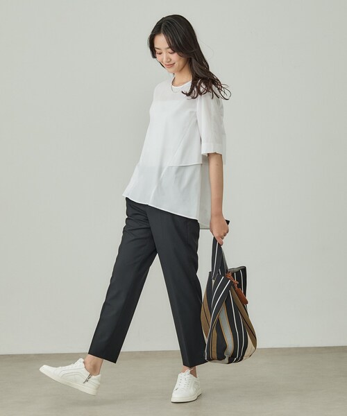 INDIVI（インディヴィ）の「【UVケア】バックデザインブラウス（シャツ/ブラウス・レディース・ブルー系7/ブラック/ホワイト/グレー系2・38/13/36）」の8枚目の写真