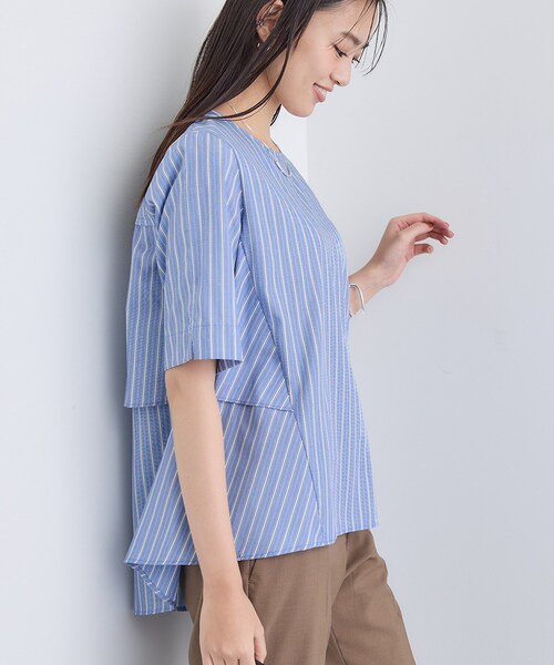 INDIVI（インディヴィ）の「【UVケア】バックデザインブラウス（シャツ/ブラウス・レディース・ブルー系7/ブラック/ホワイト/グレー系2・38/13/36）」の18枚目の写真