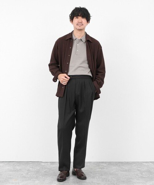 NOLLEY’S（ノーリーズ）の「《SOLOTEX》ストレッチサキソニー/NSN2タックスラックス/ベルトレス/サイドアジャスター/25AW（スラックス・メンズ・チャコールグレー/グレー系その他/ブラック・L/M/S/XL）」の6枚目の写真